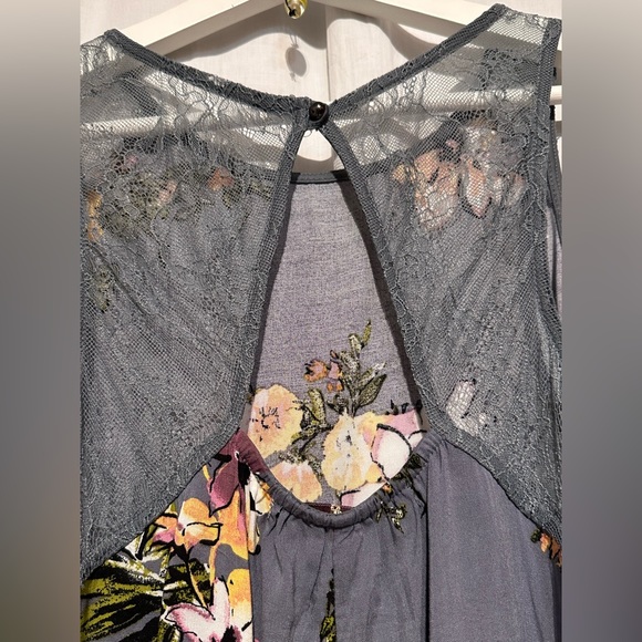 GYPSIES & MOONDUST - Women’s SHIFT Dress Floral Sz M - GRAY - Picture 7 of 13